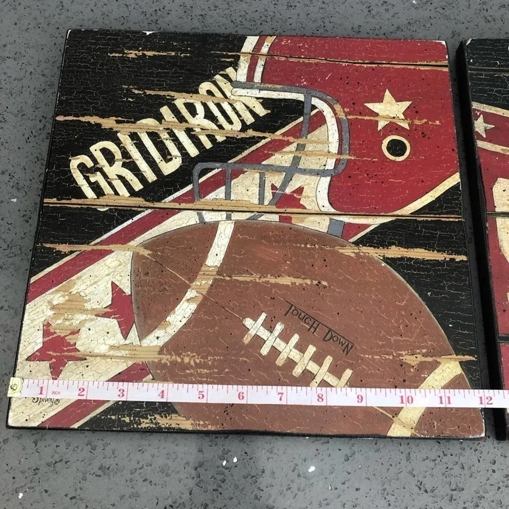 Hobby Lobby Wooden Sports Wall Hanging Decor Set Basketball Baseball Nursery